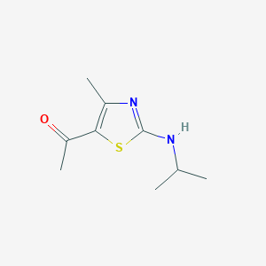molecular formula C9H14N2OS B7785167 1-[4-Methyl-2-(propan-2-ylamino)-1,3-thiazol-5-yl]ethanone 