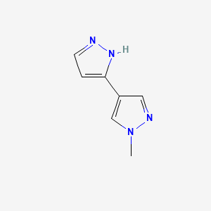 molecular formula C7H8N4 B7785262 1'-methyl-1H,1'H-3,4'-bipyrazole 