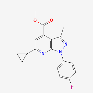 methyl 6-cyclopropyl-1-(4-fluorophenyl)-3-methyl-1H-pyrazolo[3,4-b]pyridine-4-carboxylate
