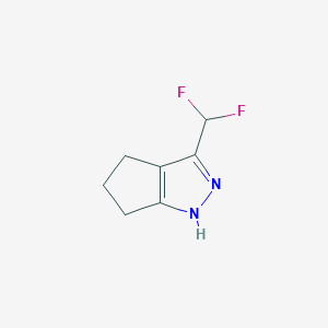 molecular formula C7H8F2N2 B7785279 3-(Difluoromethyl)-1,4,5,6-tetrahydrocyclopenta[c]pyrazole CAS No. 938022-30-1