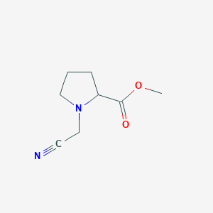 molecular formula C8H12N2O2 B7785298 Methyl 1-(cyanomethyl)pyrrolidine-2-carboxylate 