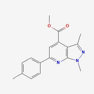 molecular formula C17H17N3O2 B7785306 Methyl 1,3-dimethyl-6-(p-tolyl)-1H-pyrazolo[3,4-b]pyridine-4-carboxylate 