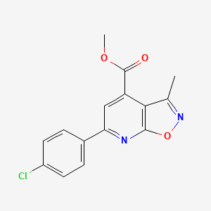 molecular formula C15H11ClN2O3 B7785356 Methyl 6-(4-chlorophenyl)-3-methylisoxazolo[5,4-b]pyridine-4-carboxylate 