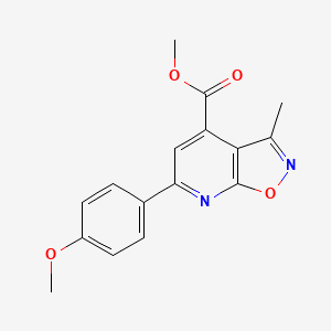 molecular formula C16H14N2O4 B7785363 Methyl 6-(4-methoxyphenyl)-3-methylisoxazolo[5,4-b]pyridine-4-carboxylate 