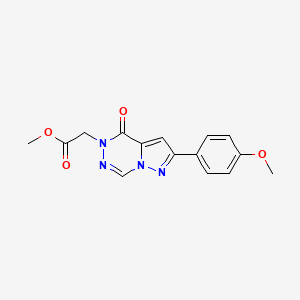 molecular formula C15H14N4O4 B7785396 methyl [2-(4-methoxyphenyl)-4-oxopyrazolo[1,5-d][1,2,4]triazin-5(4H)-yl]acetate 