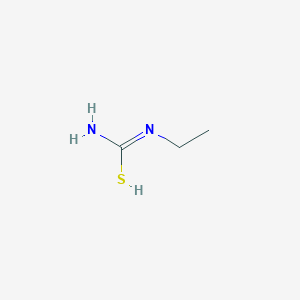 molecular formula C3H8N2S B7785398 N'-ethylcarbamimidothioic acid 