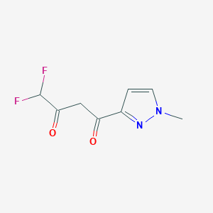 molecular formula C8H8F2N2O2 B7785406 4,4-difluoro-1-(1-methyl-1H-pyrazol-3-yl)butane-1,3-dione 