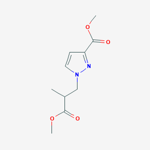 molecular formula C10H14N2O4 B7785407 methyl 1-(3-methoxy-2-methyl-3-oxopropyl)-1H-pyrazole-3-carboxylate 