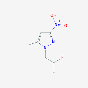 molecular formula C6H7F2N3O2 B7785413 1-(2,2-difluoroethyl)-5-methyl-3-nitro-1H-pyrazole 
