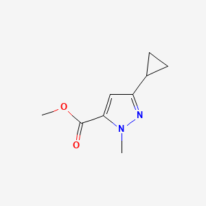 molecular formula C9H12N2O2 B7785469 methyl 3-cyclopropyl-1-methyl-1H-pyrazole-5-carboxylate CAS No. 167408-64-2