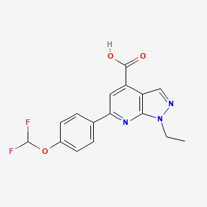 6-(4-(Difluoromethoxy)phenyl)-1-ethyl-1H-pyrazolo[3,4-b]pyridine-4-carboxylic acid