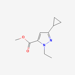 molecular formula C10H14N2O2 B7785493 methyl 3-cyclopropyl-1-ethyl-1H-pyrazole-5-carboxylate 