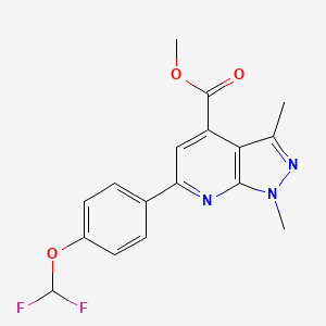 Methyl 6-(4-(difluoromethoxy)phenyl)-1,3-dimethyl-1H-pyrazolo[3,4-b]pyridine-4-carboxylate