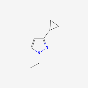 molecular formula C8H12N2 B7785503 3-cyclopropyl-1-ethyl-1H-pyrazole 