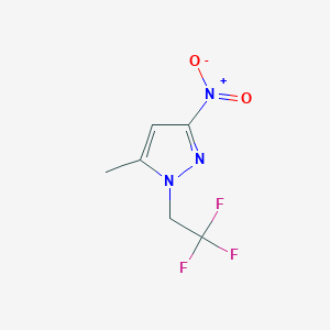 molecular formula C6H6F3N3O2 B7785506 5-methyl-3-nitro-1-(2,2,2-trifluoroethyl)-1H-pyrazole 