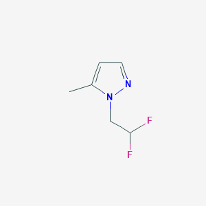molecular formula C6H8F2N2 B7785579 1-(2,2-difluoroethyl)-5-methyl-1H-pyrazole 