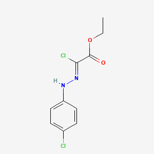 molecular formula C10H10Cl2N2O2 B7785634 (Z)-Ethyl 2-chloro-2-(2-(4-chlorophenyl)hydrazono)acetate 