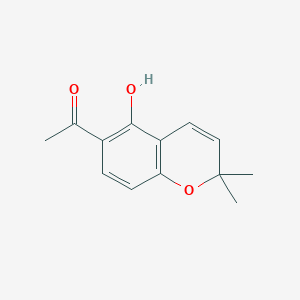 molecular formula C13H14O3 B7785657 1-(5-Hydroxy-2,2-dimethylchromen-6-yl)ethanone CAS No. 24672-84-2