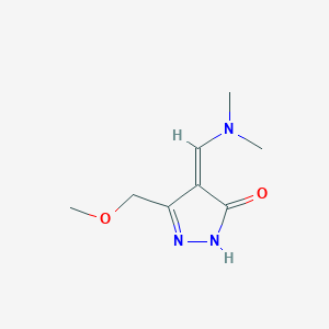 molecular formula C8H13N3O2 B7785774 4-[(dimethylamino)methylidene]-3-(methoxymethyl)-4,5-dihydro-1H-pyrazol-5-one 