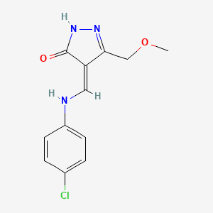 (4Z)-4-[(4-chloroanilino)methylidene]-3-(methoxymethyl)-1H-pyrazol-5-one