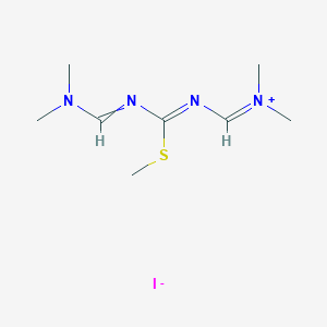 molecular formula C8H17IN4S B7786002 [[(Dimethylaminomethylideneamino)-methylsulfanylmethylidene]amino]methylidene-dimethylazanium;iodide 