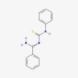 molecular formula C14H13N3S B7786017 1-[Amino(phenyl)methylidene]-3-phenylthiourea 