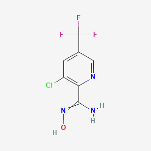 molecular formula C7H5ClF3N3O B7786220 3-chloro-N-hydroxy-5-(trifluoromethyl)pyridine-2-carboximidamide 