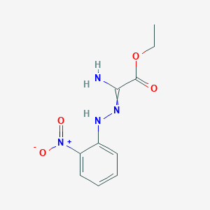 molecular formula C10H12N4O4 B7786306 ethyl {N'-[(2-nitrophenyl)amino]carbamimidoyl}formate 