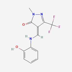 molecular formula C12H10F3N3O2 B7786478 CID 5524151 