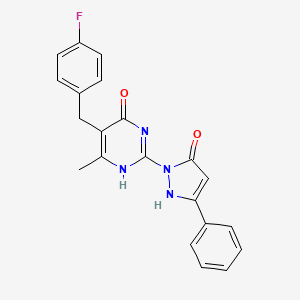 molecular formula C21H17FN4O2 B7786550 CID 3806853 