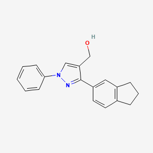 molecular formula C19H18N2O B7786555 [3-(2,3-dihydro-1H-inden-5-yl)-1-phenyl-1H-pyrazol-4-yl]methanol CAS No. 7243-11-0