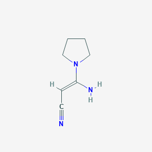 molecular formula C7H11N3 B7786604 3-Amino-3-(1-pyrrolidinyl)acrylonitrile 