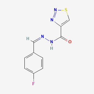 molecular formula C10H7FN4OS B7786761 N-[(Z)-(4-fluorophenyl)methylideneamino]thiadiazole-4-carboxamide 