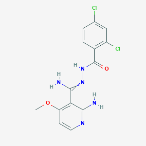 N-[[amino-(2-amino-4-methoxypyridin-3-yl)methylidene]amino]-2,4-dichlorobenzamide