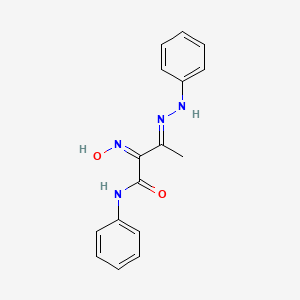 molecular formula C16H16N4O2 B7786974 (2Z,3E)-2-(N-hydroxyimino)-N-phenyl-3-(2-phenylhydrazin-1-ylidene)butanamide 