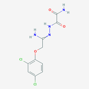molecular formula C10H10Cl2N4O3 B7786987 N'-[[1-amino-2-(2,4-dichlorophenoxy)ethylidene]amino]oxamide 
