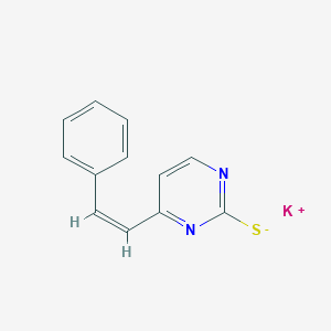 molecular formula C12H9KN2S B7787011 potassium;4-[(Z)-2-phenylethenyl]pyrimidine-2-thiolate 