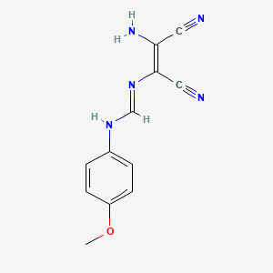 molecular formula C12H11N5O B7787074 2-Amino-3-(4-methoxyanilinomethyleneamino)maleonitrile 