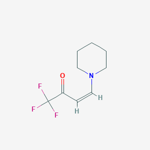molecular formula C9H12F3NO B7787091 (3Z)-1,1,1-trifluoro-4-(piperidin-1-yl)but-3-en-2-one 