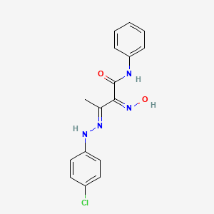 (2Z,3E)-3-[2-(4-chlorophenyl)hydrazin-1-ylidene]-2-(N-hydroxyimino)-N-phenylbutanamide