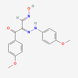 molecular formula C17H17N3O4 B7787148 3-(4-Methoxyphenyl)-2-[2-(4-methoxyphenyl)hydrazono]-3-oxopropanal oxime 