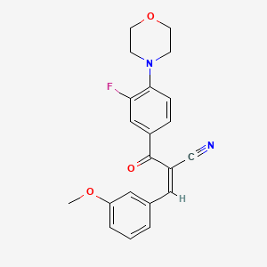 molecular formula C21H19FN2O3 B7787186 (Z)-2-(3-fluoro-4-morpholin-4-ylbenzoyl)-3-(3-methoxyphenyl)prop-2-enenitrile 