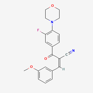 (Z)-2-(3-fluoro-4-morpholinobenzoyl)-3-(3-methoxyphenyl)-2-propenenitrile