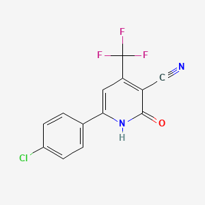molecular formula C13H6ClF3N2O B7787264 6-(4-Chlorophenyl)-2-hydroxy-4-(trifluoromethyl)nicotinonitrile 