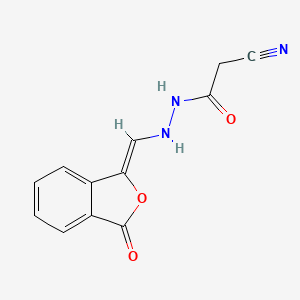 2-cyano-N'-[(Z)-(3-oxo-2-benzofuran-1-ylidene)methyl]acetohydrazide