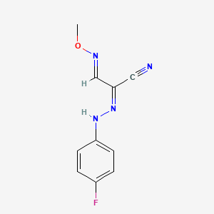 molecular formula C10H9FN4O B7787393 2-[2-(4-Fluorophenyl)hydrazono]-3-(methoxyimino)propanenitrile 