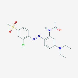 B077874 Acetamide, N-[2-[[2-chloro-4-(methylsulfonyl)phenyl]azo]-5-(diethylamino)phenyl]- CAS No. 13301-60-5