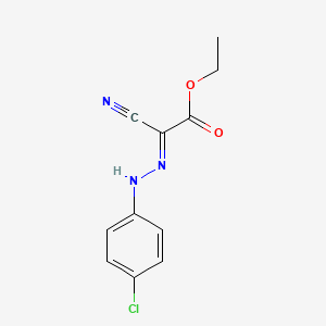 molecular formula C11H10ClN3O2 B7787603 (E)-(ethyl [2-(4-chlorophenyl)hydrazin-1-ylidene](cyano)formate) CAS No. 3994-24-9