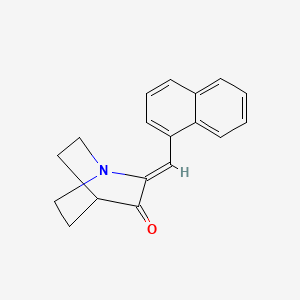 molecular formula C18H17NO B7787651 3-Quinuclidinone, 2-(1-naphthylmethylene)- CAS No. 24123-91-9