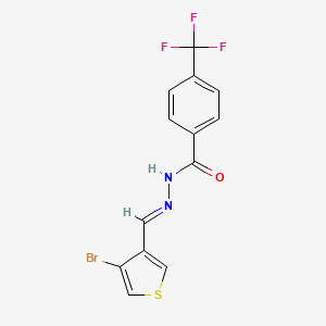 molecular formula C13H8BrF3N2OS B7787718 N'-[(1E)-(4-bromothiophen-3-yl)methylidene]-4-(trifluoromethyl)benzohydrazide 